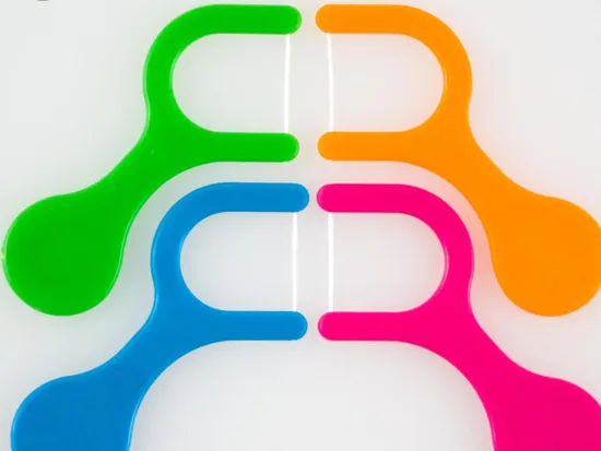 Escolhas de fio dental para crianças em formato animal natural orgânico