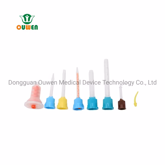 Ouwen 50 peças de pontas de mistura dentária, pontas de mistura intraoral, pontas intraorais descartáveis, acessório dental